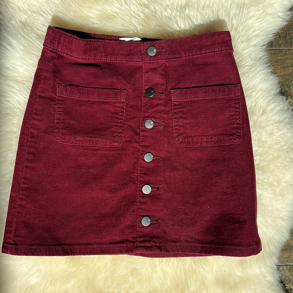 Girls children’s place corduroy skirt, burgundy, size 8